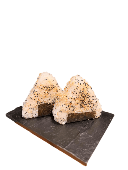 Butaniku Onigiri: onigiri XL, relleno de cerdo mayonesa japonesa, verdeo, y condimento de la casa
