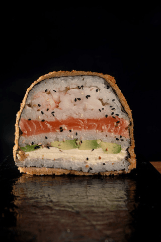TOKIO: salmon, langostino, palta y queso, rebozada en panko (500gr)